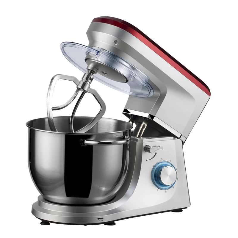 1400W 6-Speed Tilt-Head 7.0L Stainless Steel Bowl Bakery Equipment Whipped Cream Machine Home Used Electric Stand Cake Mixer