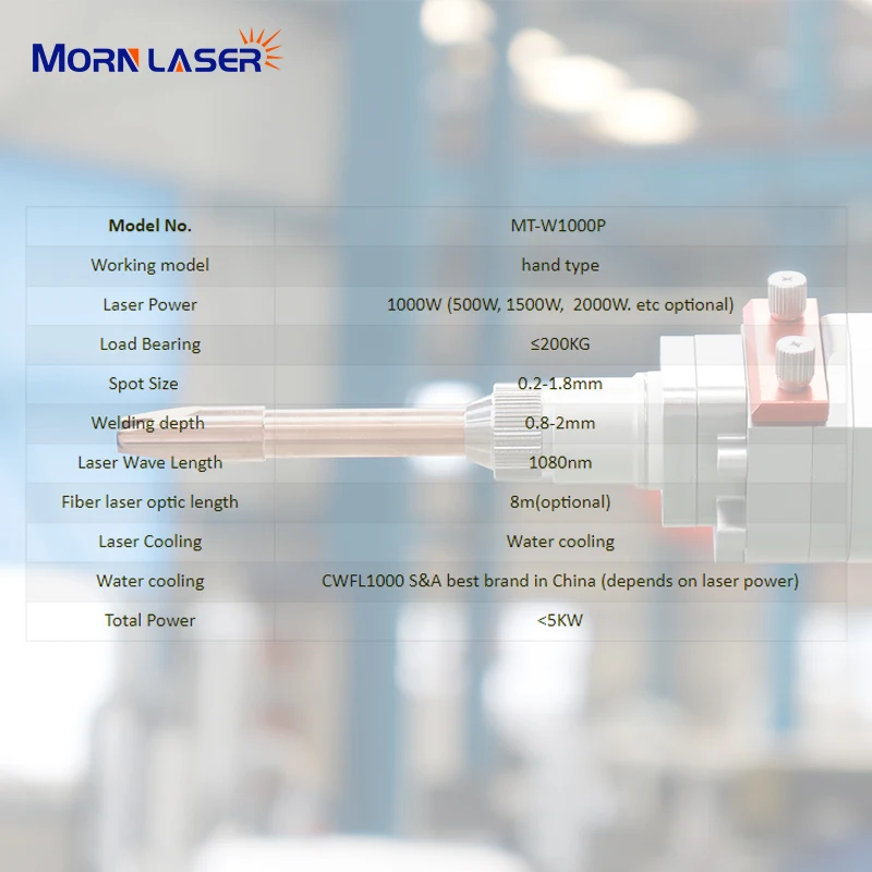  Портативный Ручной Волоконно-лазерный сварочный аппарат Morn 1000 Вт 1500 2000 cnc для нержавеющей стали и