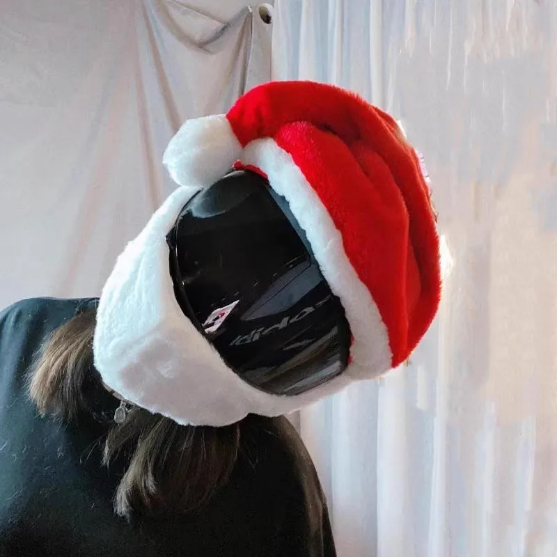 Полное лицо забавный плюшевый Мото шлем украшение Xmas чехол