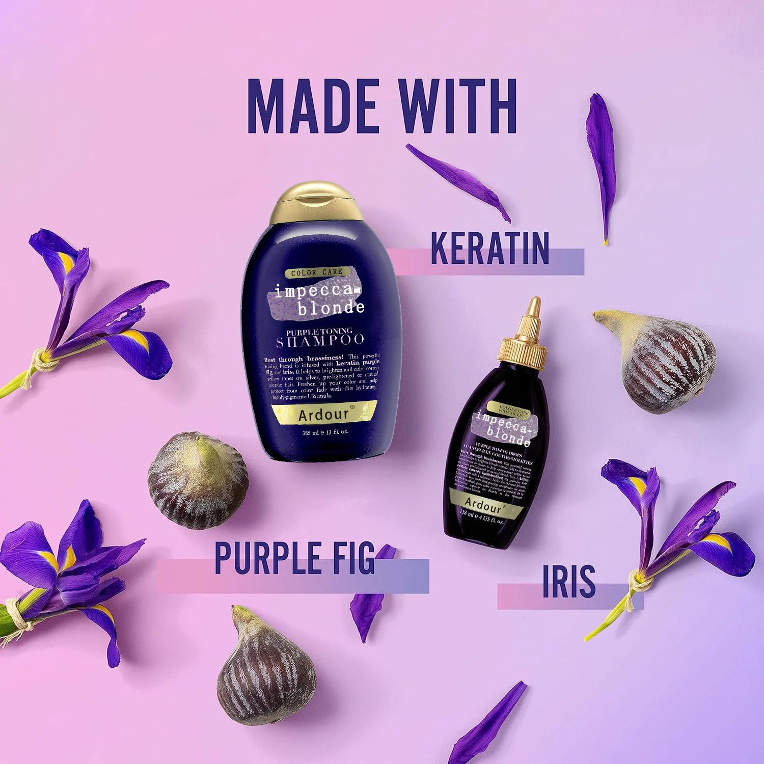 Impecca-Blonde Purple Toning Shampoo, 13 fl oz No Yellow shampoo