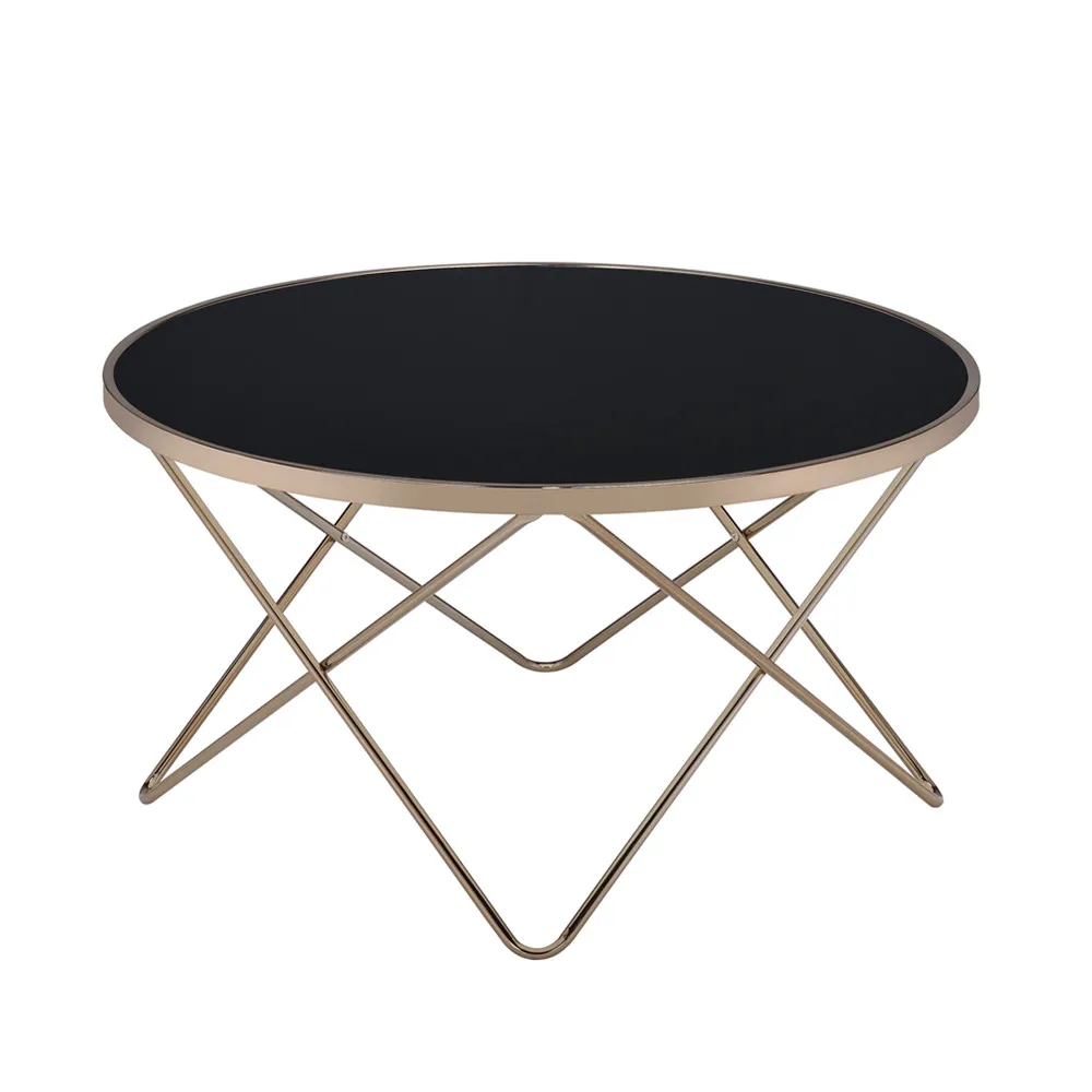 Home Beautiful Living Room Furniture Dining Kitchen Metal End Table Modern Coffee Table with Gold Metal Legs