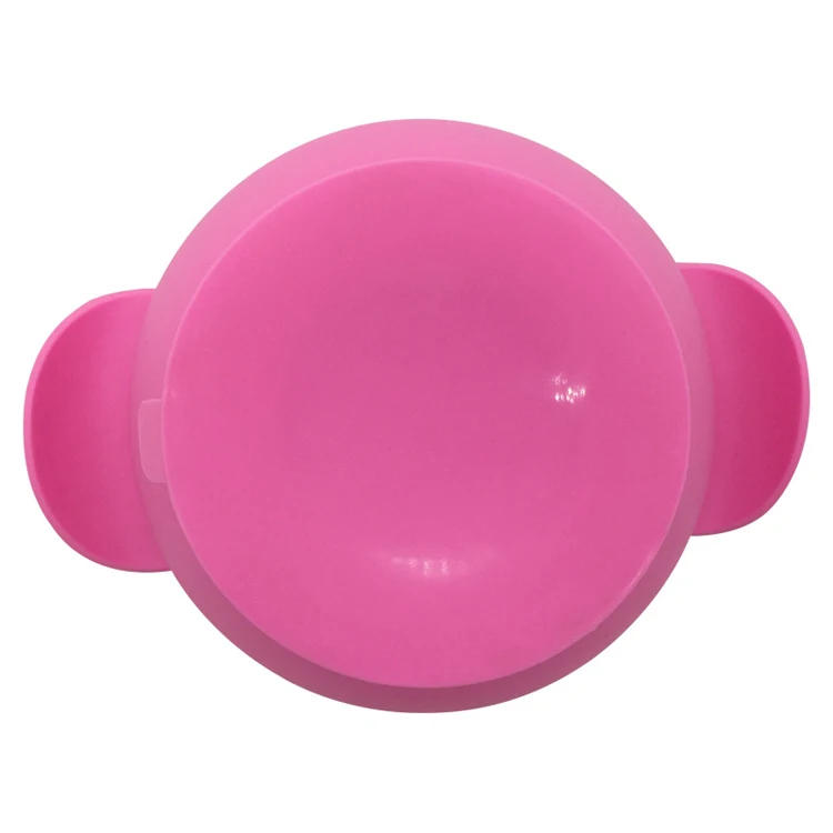 Baby Plate Set Food Grade Soft Baby Suction Bowl and Spoon Silicone Baby Feeding Set Custom Logo BPA Free Silicon Support