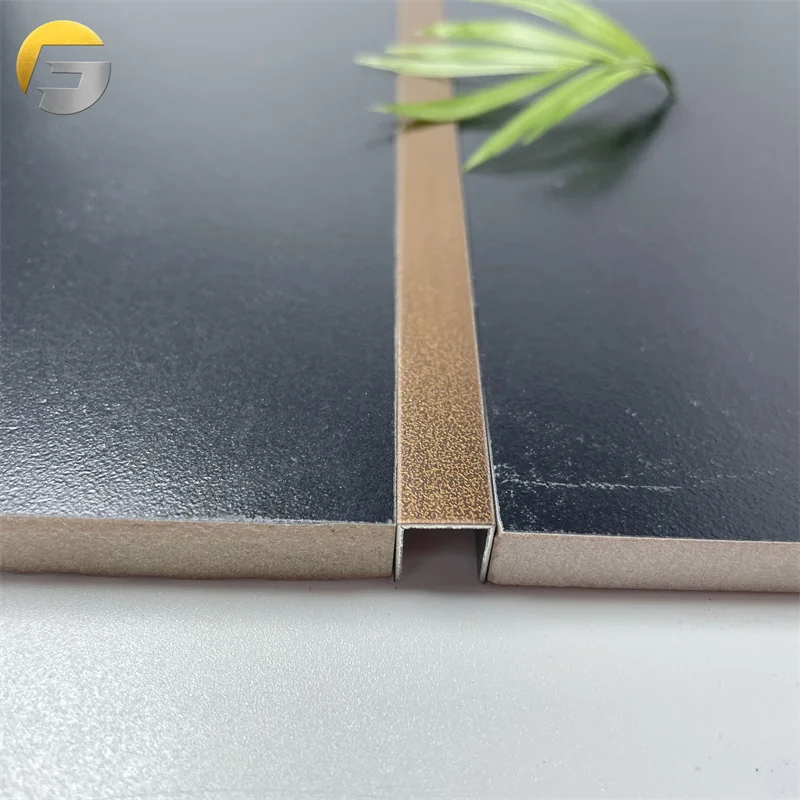 ZB0078 Factory Price Tile Accessory Embossed Finished Metal Stainless Steel Tile Trim Corner
