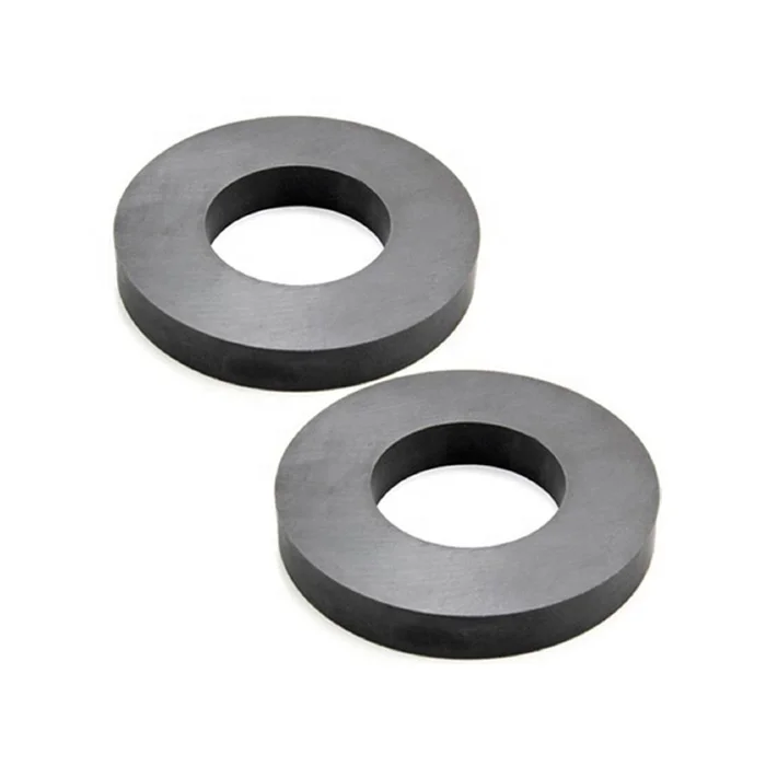 Hot Sale Ring Ceramic Fridge Magnets Strong Flat Round Black Ferrite Magnet