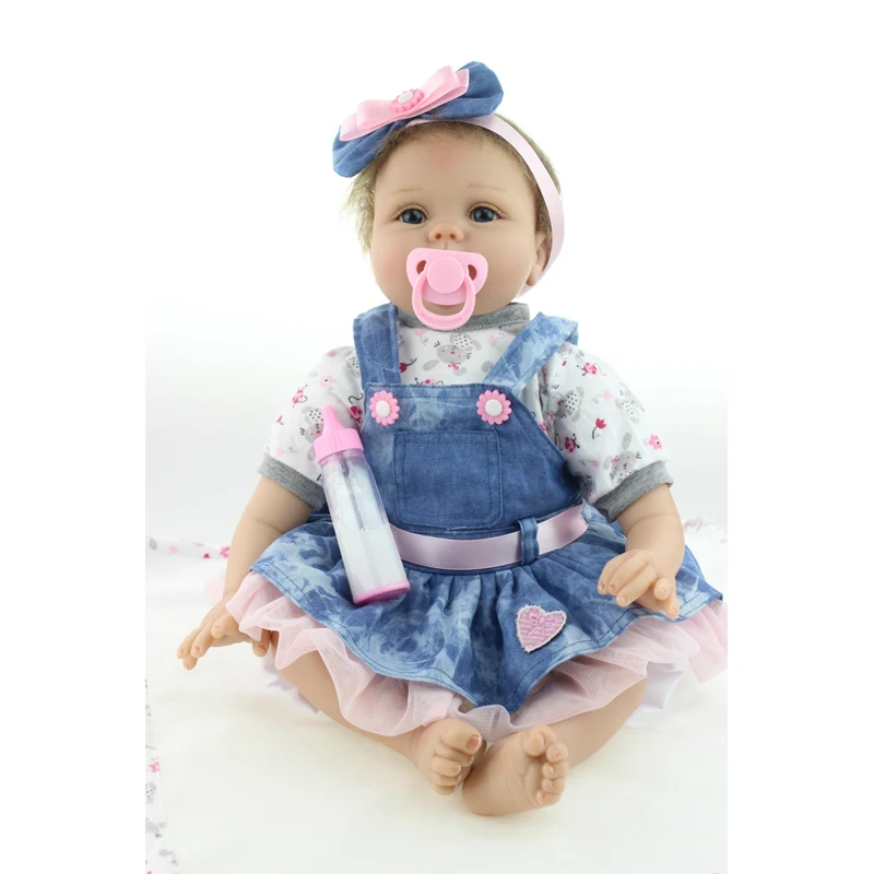 19inches reborn baby dolls lifelike doll toy soft silicone vinyl body newborn boy girl with 3d skin visible veins