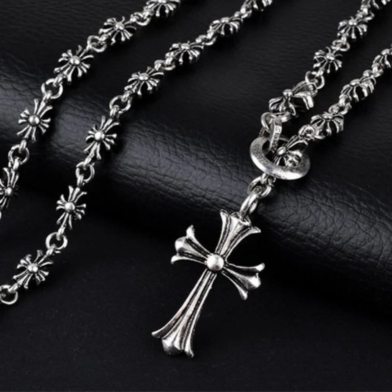 Fashionable Cross Necklace with Cross Pendant Necklace Chrome CH Cross Necklace for Women Men