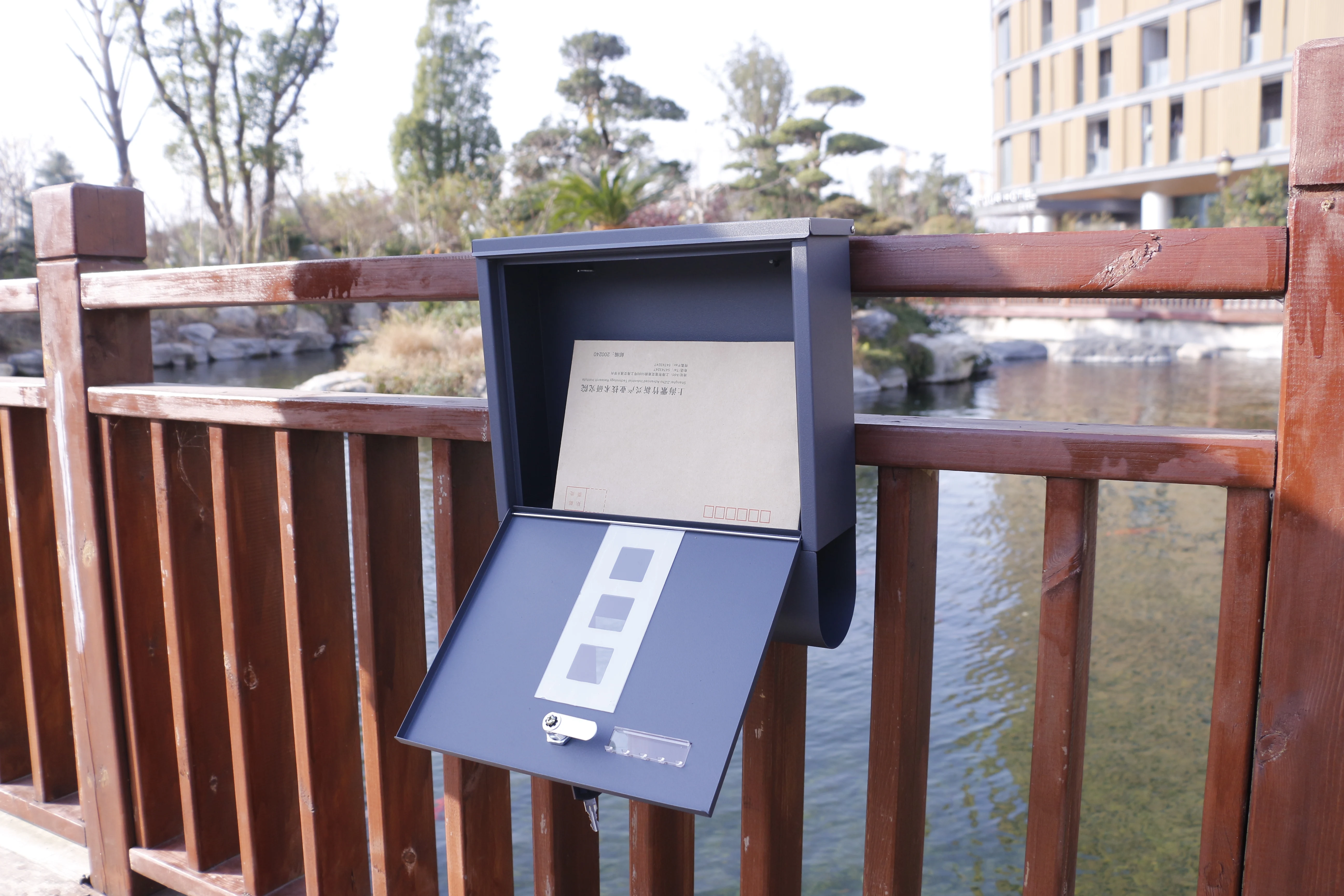 Modern Exquisite High Quality Steel Outdoor Post Office Mail Box With The Cylinder