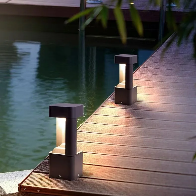 110V 220V Modern IP65 Waterproof Pillar Bollard Lights Outdoor Garden LED Lawn Light For Landscape Pathway