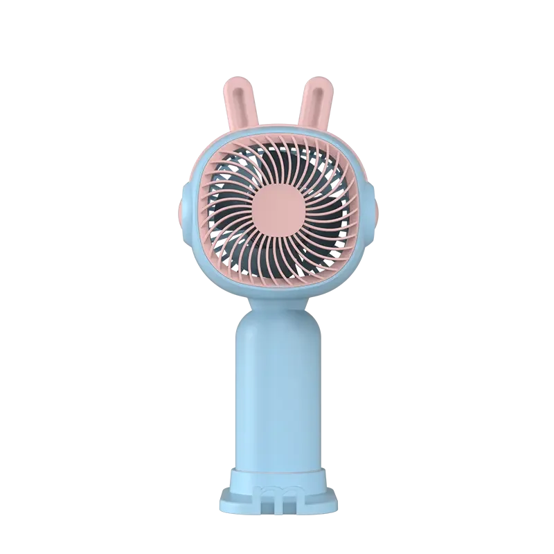 Battery Charging USB Portable Fan With Base Rechargeable Cartoon Mini Fan