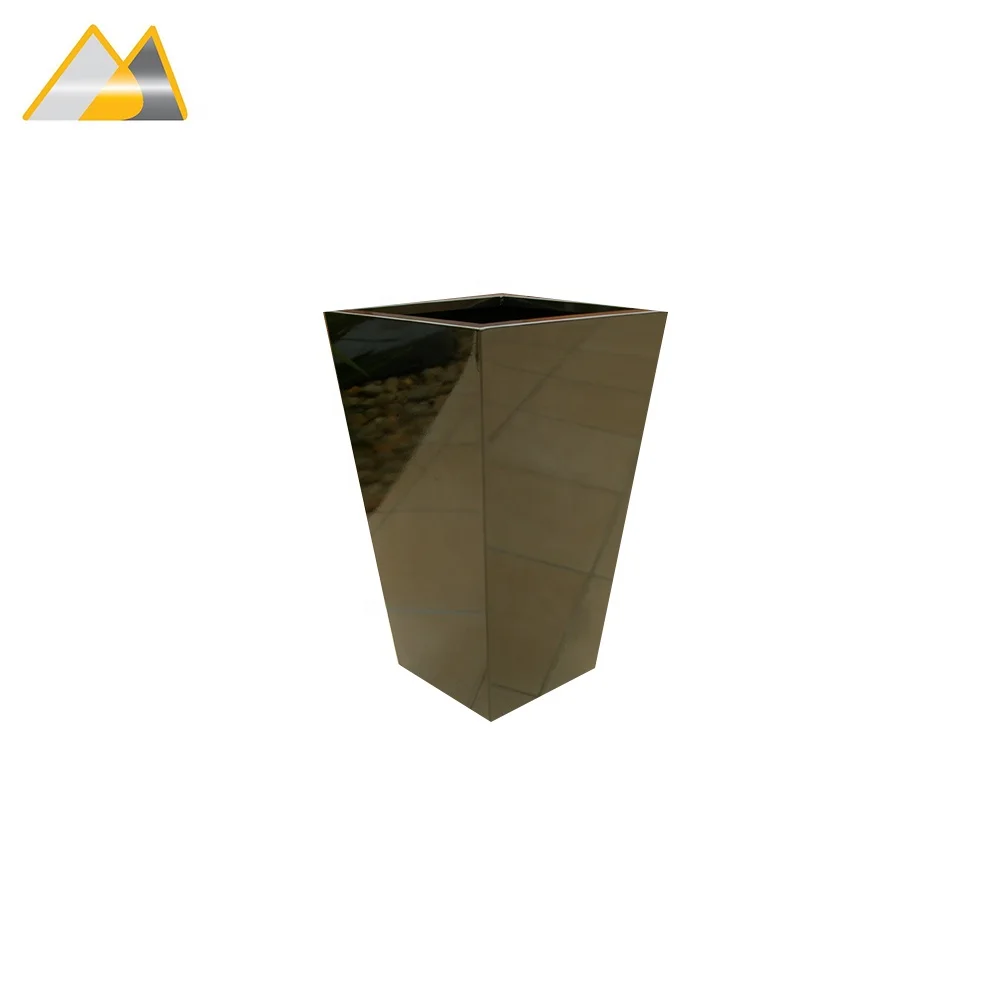 Audemar Customized Stainless Steel 304 Or Aluminum Metal Stand Flower Pot, Small Metal Flower Pot, Custom Printed Flower Pots