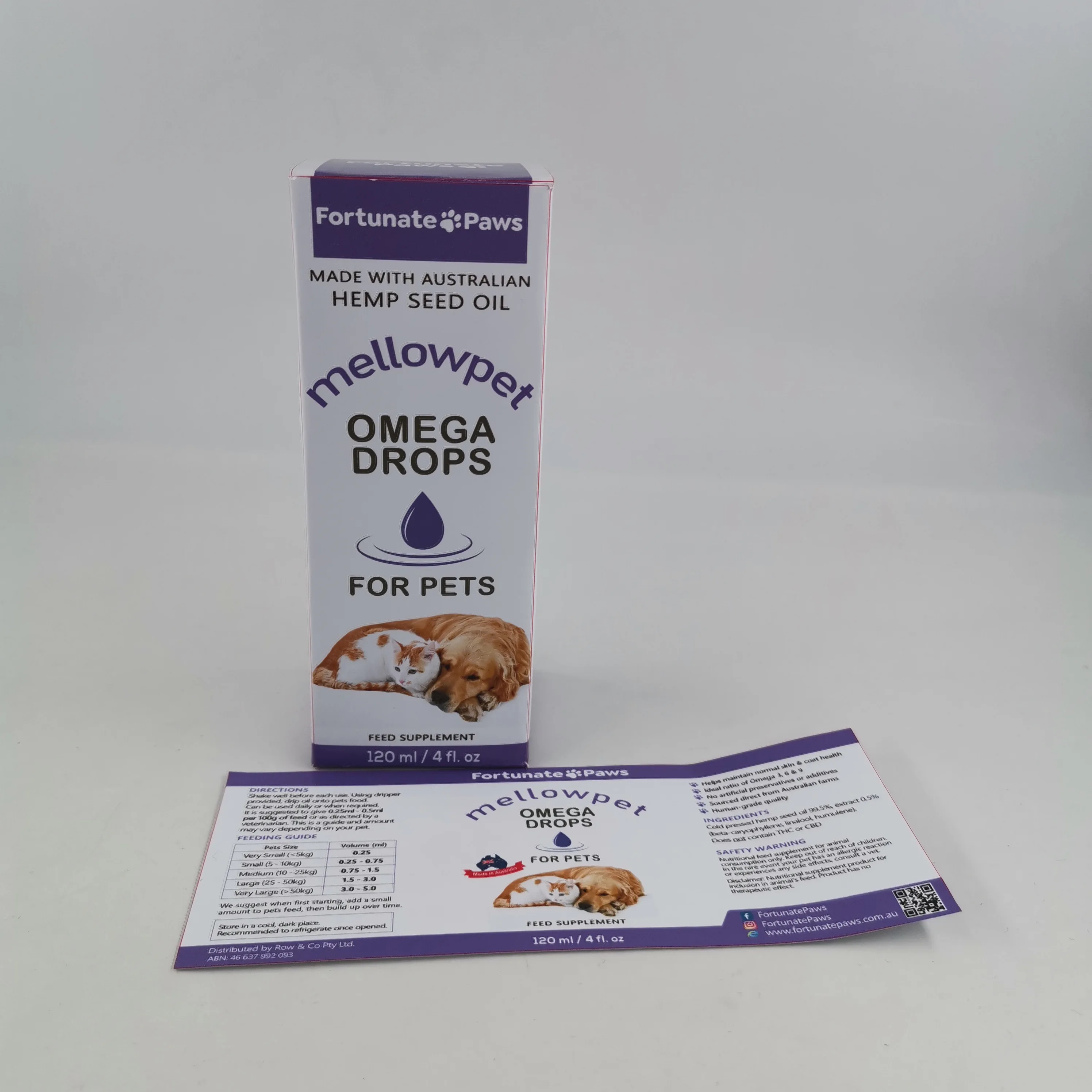 Custom 120ml dropper bottle Paper Box and Label