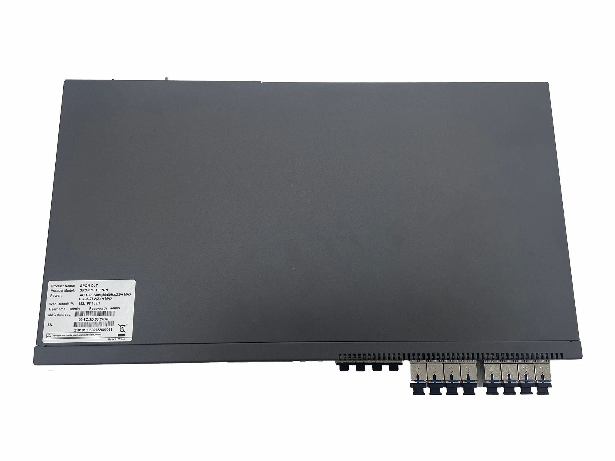 8 PON Port GPON OLT with 8pcs 20KM C++ GPON SFP Inside