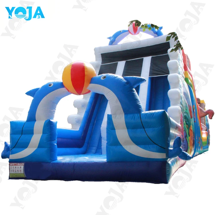 Dolphin Inflatable Kids Summer Inflatable Balloon Slide