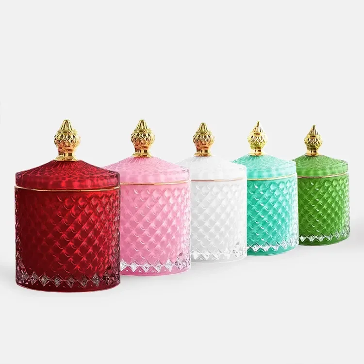 SNW 250ml Emboss Surface Sublimation Candle Vessels Unique Jars Embossed Luxury Candle Jars Empty Candle