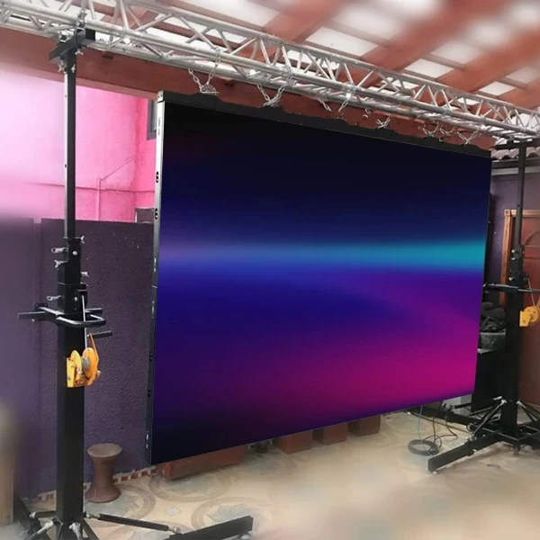 Pantalla De Gigantes Publicitaria  Led Crank Stand Multicolor Pared Interior P5 96X96 De Exterior 4X3 ledwall A Prueba De Agua