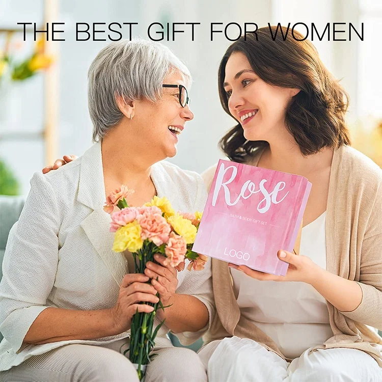 wholesale natural private label rose scent bath salt essential oil bath rose petal salt scrub bath gift sets