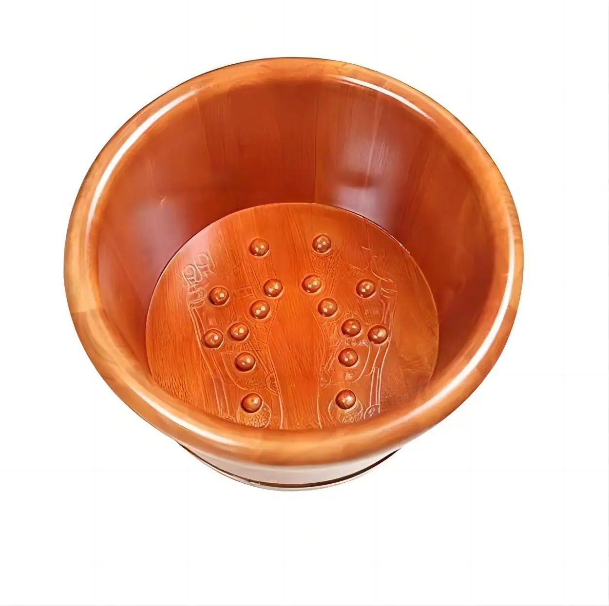 Household Cedar Wood Heat Preservation With Massager And Lid Foot Spa Bucket Wooden Foot Bath Barrel
