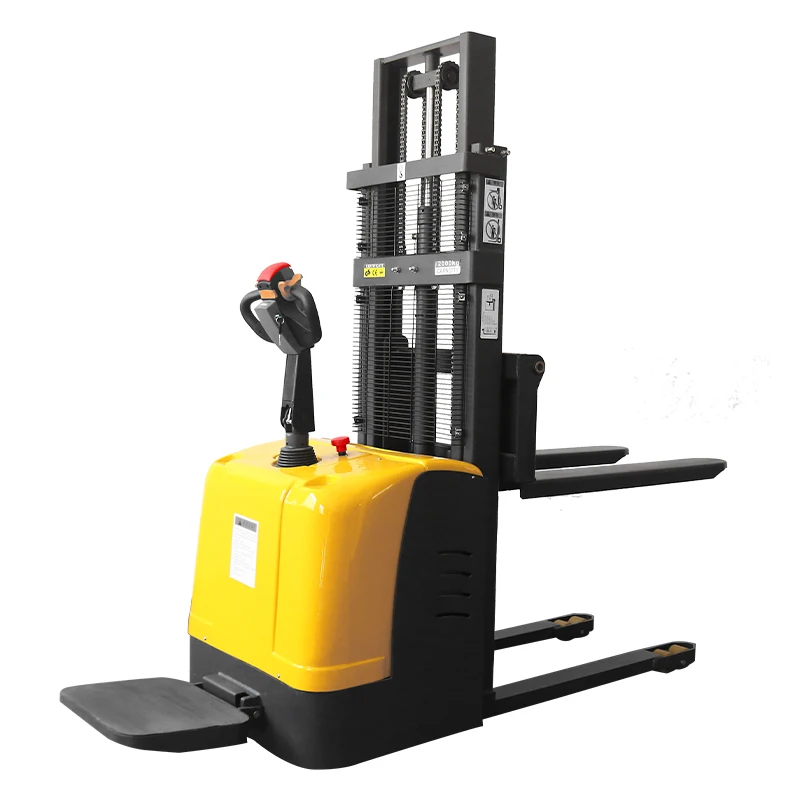 Factory supply electric stacker machinery use for warehouse workshop 1000kg 1500kg fully electric pallet stacker