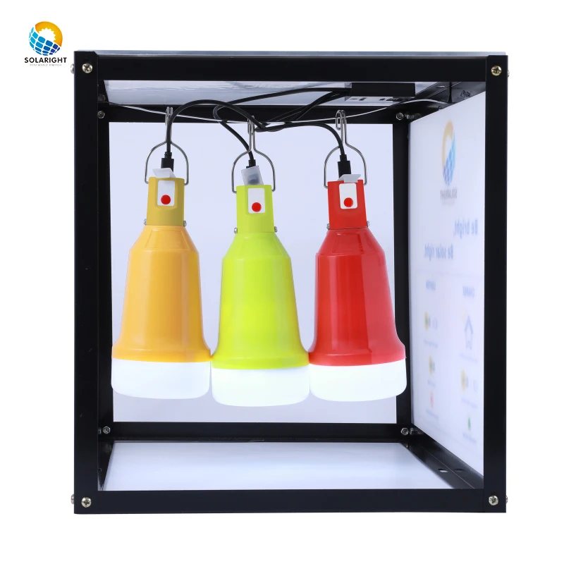 2020 solar light solar camping lantern portable wireless lamp Factory price Power bank led bulb solar lighting system