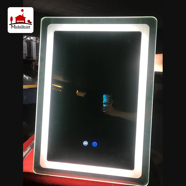 
in stock fast delivery high end backlit vanity led anti fog shower mirror backlit bathroom barber shop mirrors with led lights 