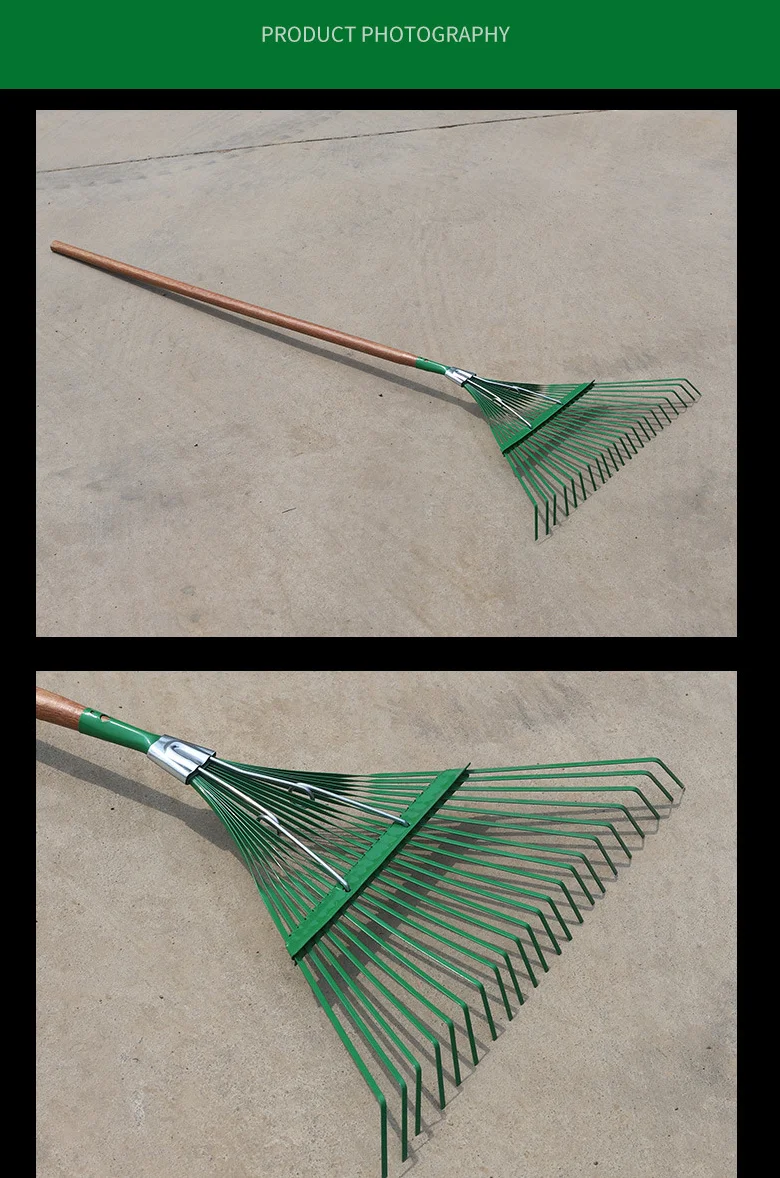 Wooden Handle Steel Rake
