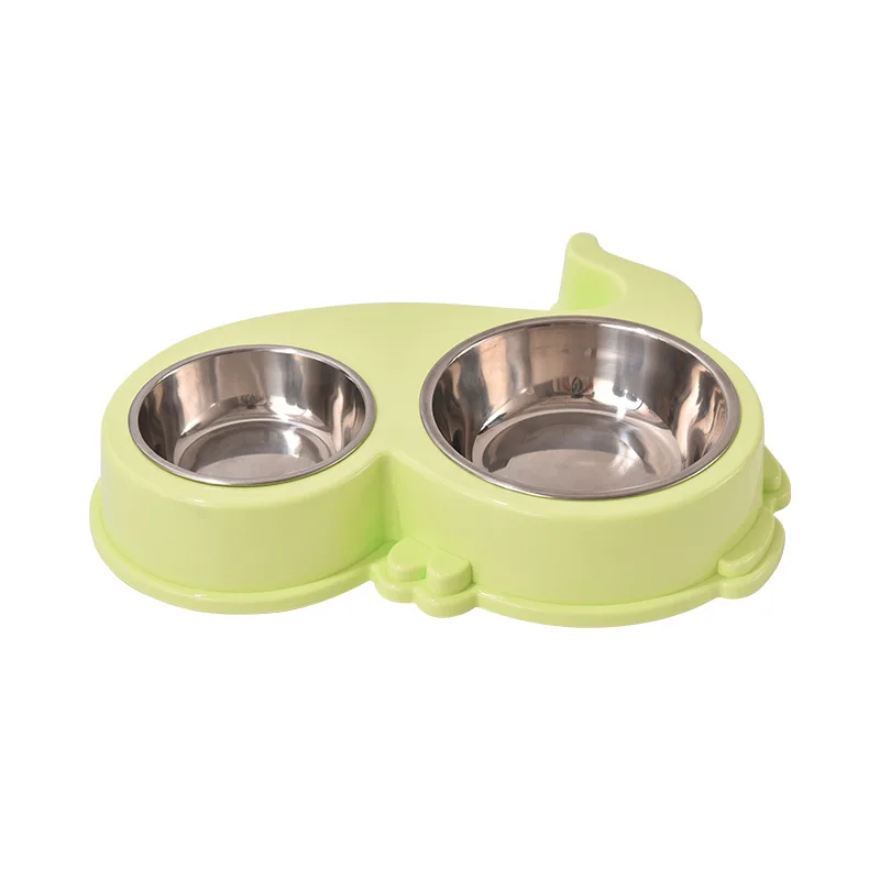 2021 New Monochrome Pet Supplies Cat and Dog Feeder Double Bowl Water Feeding Separate Detachable