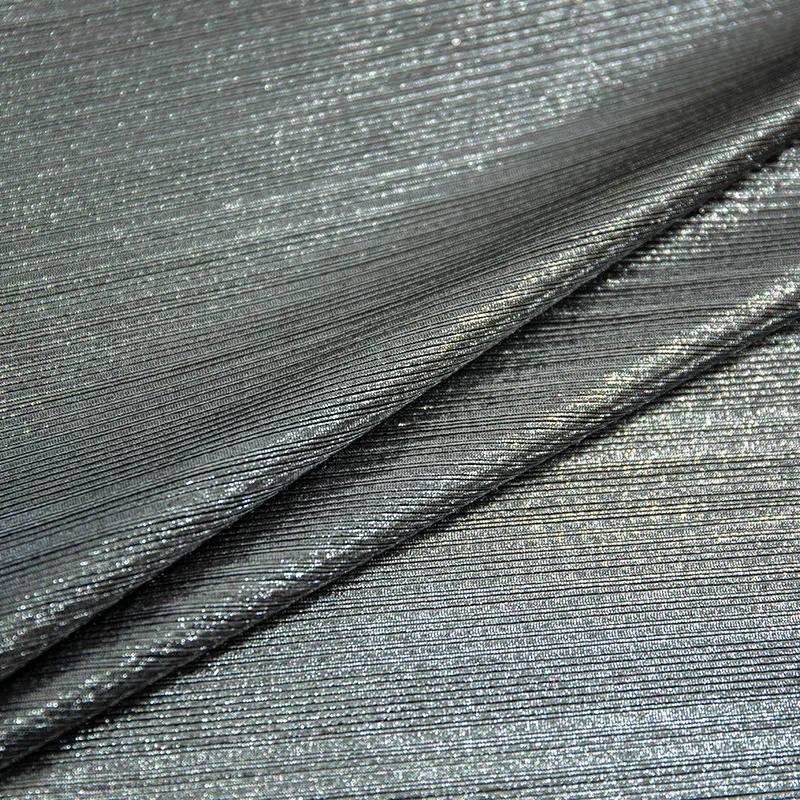 Gold and Silver Thread Elastic Polyester Knitted Fabric Gold Super Shining Star Stage Wedding Cloth Fabric