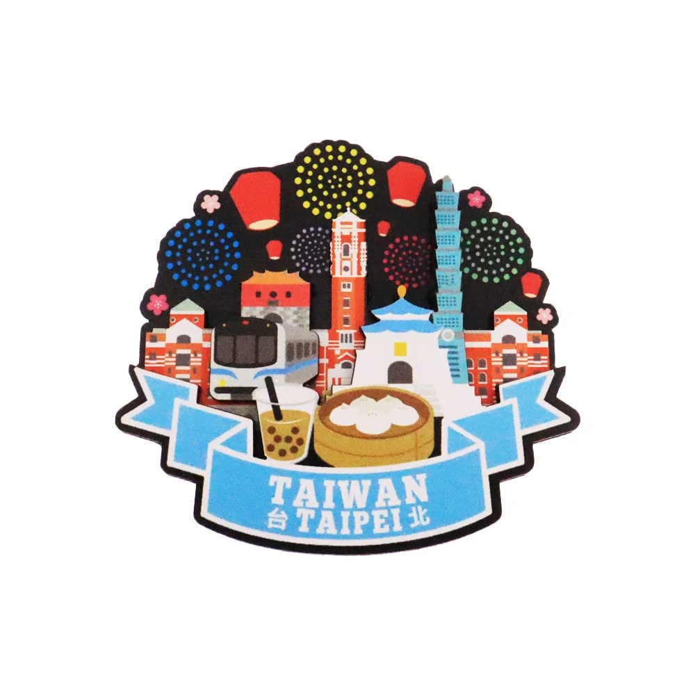 Деревянные магниты для холодильника, 3D фейерверки из Тайбэя