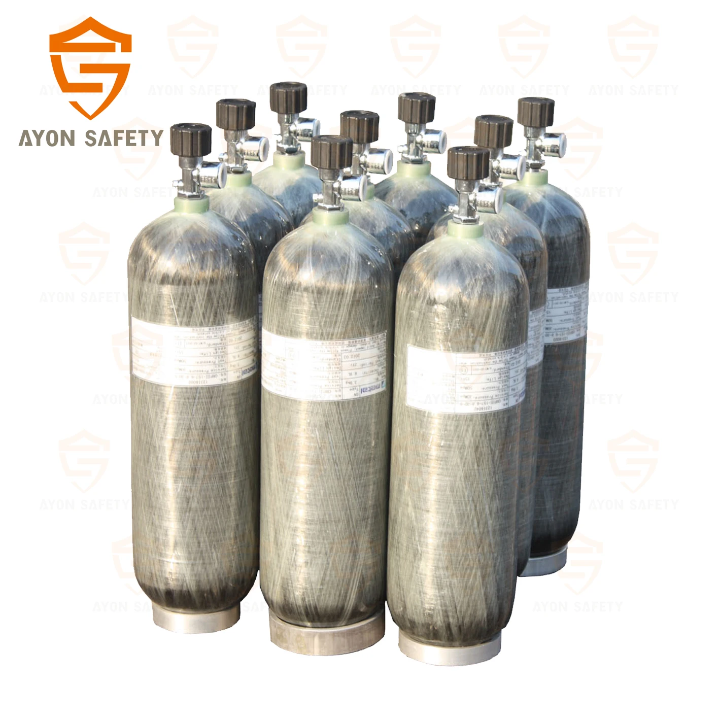 3L,6.8L,9L carbon fiber gas cylinder for SCBA