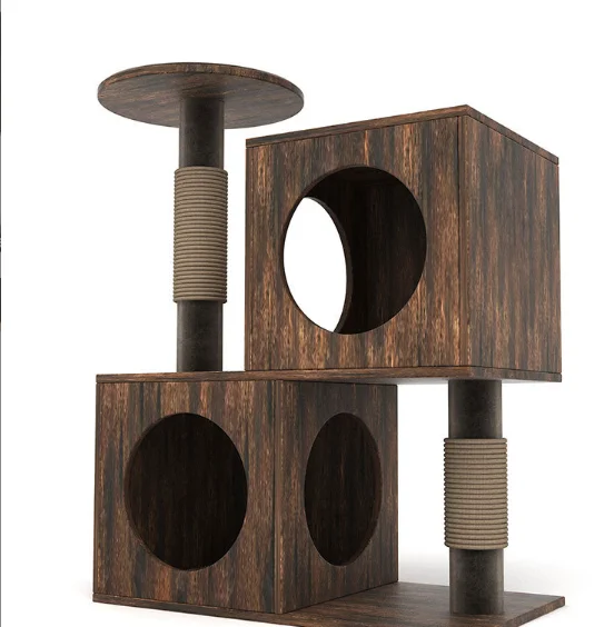 Multi-level scratching post cat toys interactive tree  & scratcher cat tower for indoor cats