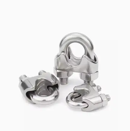 Factory Supply Steel wire rope clamps DIN 1142 Grade 316 Stainless steel U-shaped locking clips