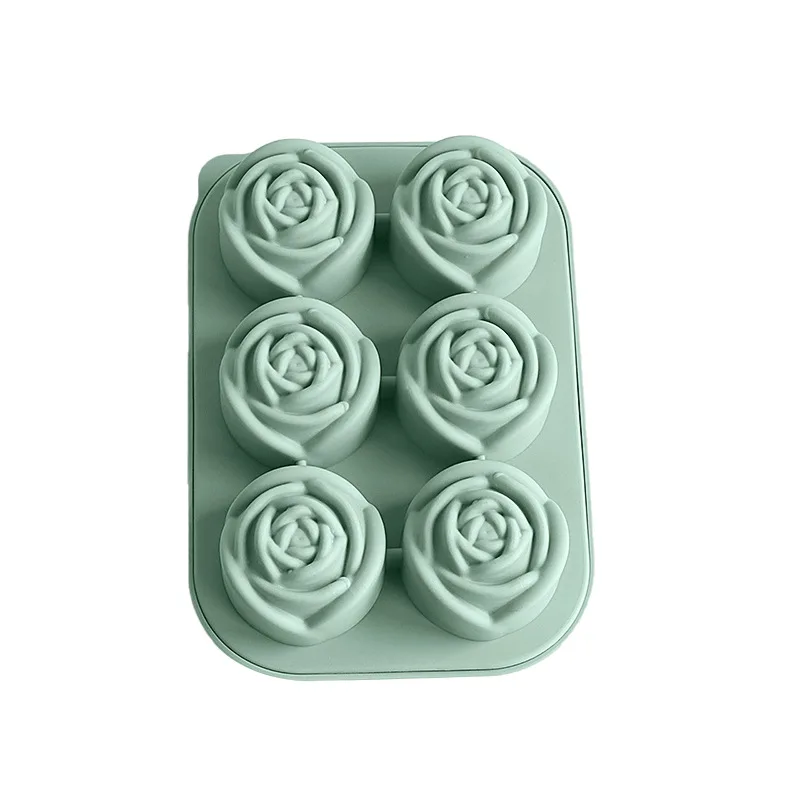 6 cavity Роза в форме кубиков льда лоток легким спуском воды шарика новинка напиток поднос кубика роза формователь