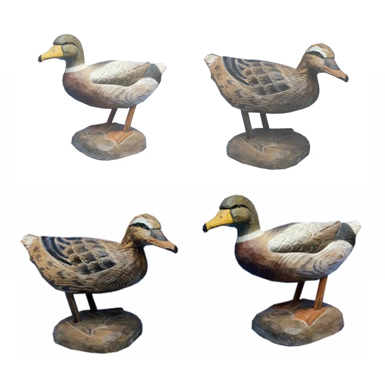Фабричное украшение для дома ручная работа окрашенная древесная утка резная деревянная