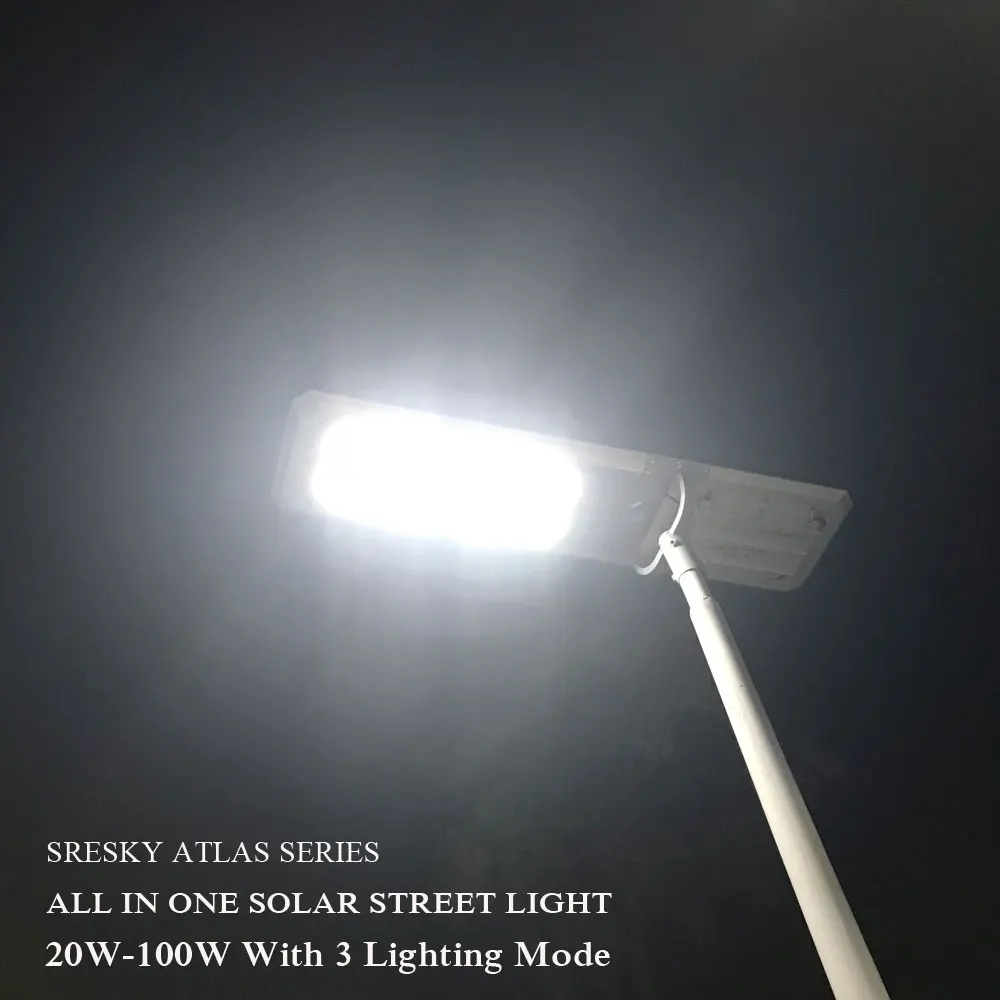 IP65 waterproof all in one design solar street outdoor lights LED light
