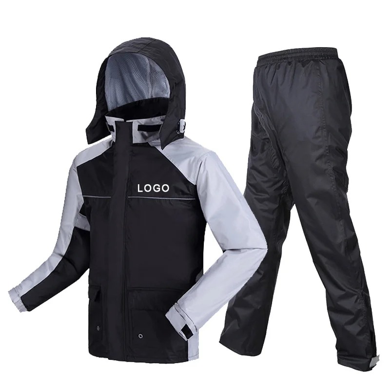2022 Светоотражающая водонепроницаемая одежда из полиэстера для мотоцикла дождевик мужской дождевик костюмы дождевики (RWS013)