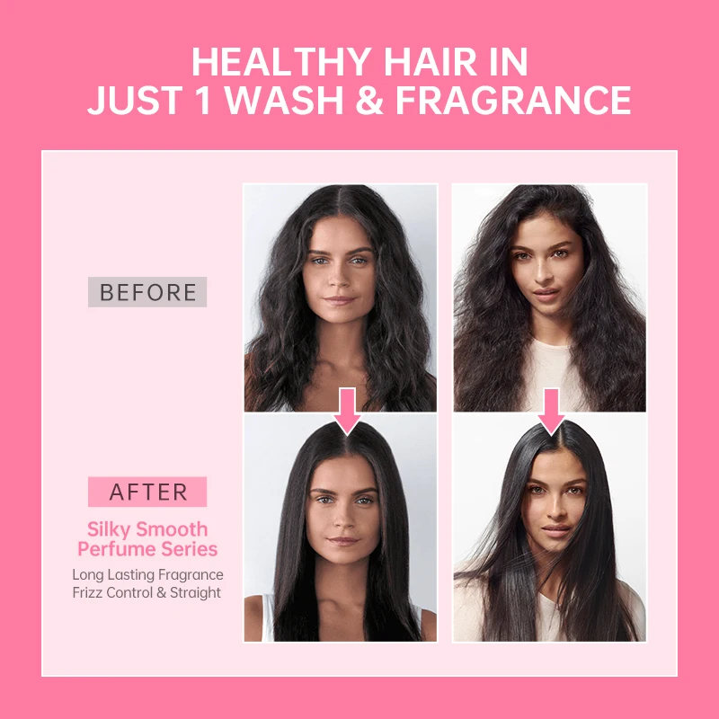 Wholesale Private Label Natural Silky Smooth Hair Care Set Products Fragrance Perfume Shampoo For Hair