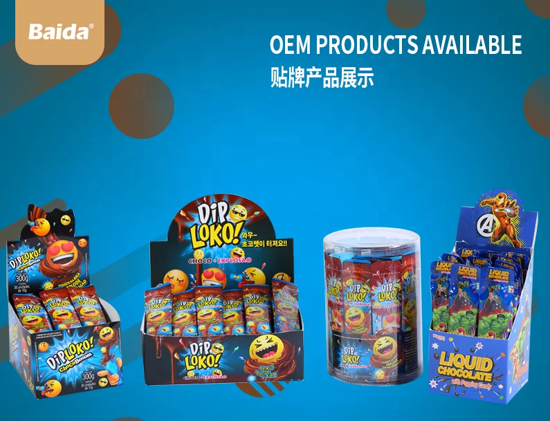 BD Flurry Bag package Chocolate paste with popping candy Perfect Topping