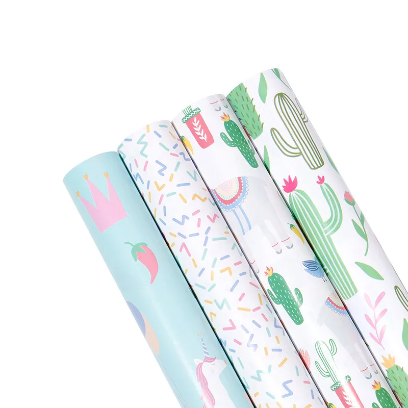 Custom New Boutique Christmas Birthday Gift Wrap Wrapping Paper Rolls