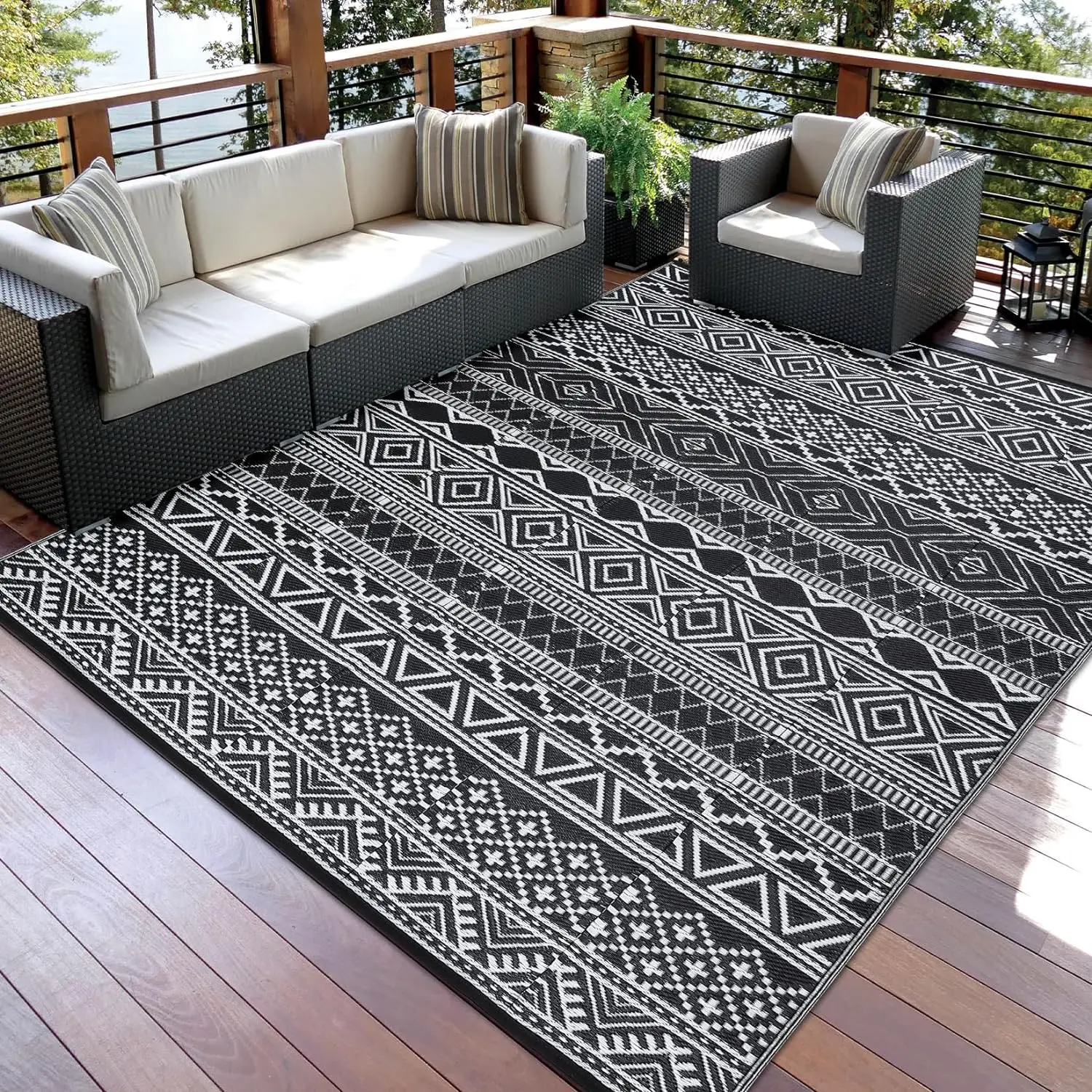 wholesale carpets manufacturing Reversible Mats plastic straw rug Patio rug patio waterproof outdoor reversible rug