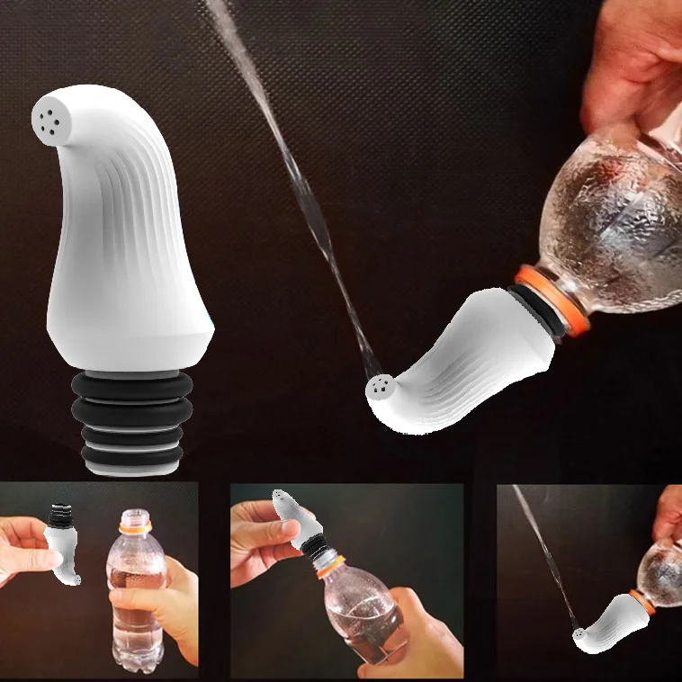 ABS  White Portable Toilet Bidet Portable Bidet Nozzle For Any Plastic Bottle Portable Travel Bidet