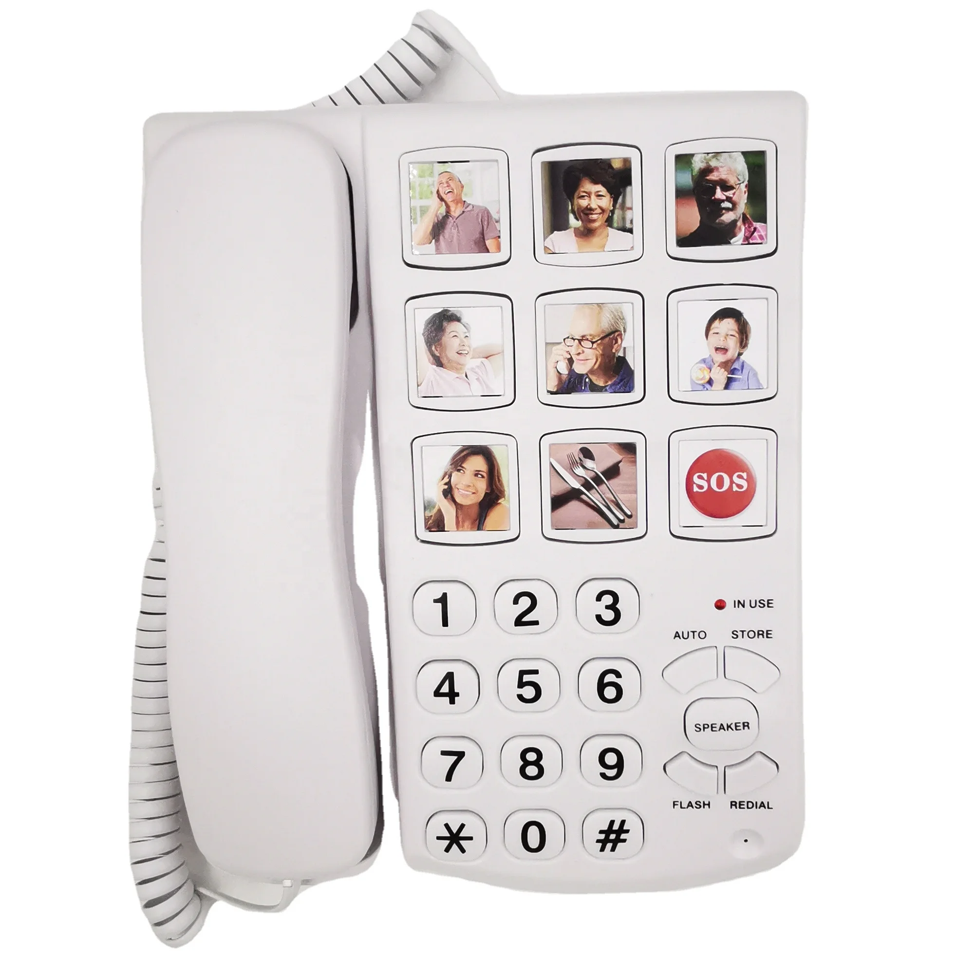 Factory Direct Big Button Phone With SOS Large Corded Telephone Landline For Seniors Elderly Blind Visually Impaired Phone