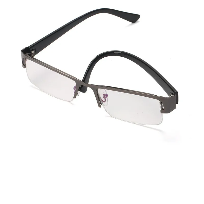 2024 Newest Reading Glasses Men Anti Blue Light Half Frame Business Computer Prescription Outdoors Driving Protection Eyeglasses