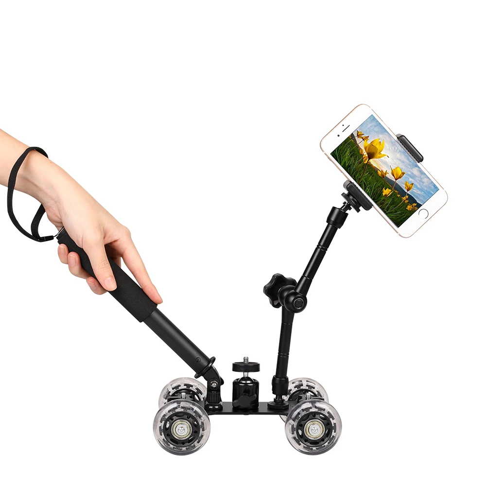 Kaliou Camera Table Dolly Slider with 22 pounds/10 kilograms Load Capacity Skater Desig  with Silicone Anti-skid Wheels