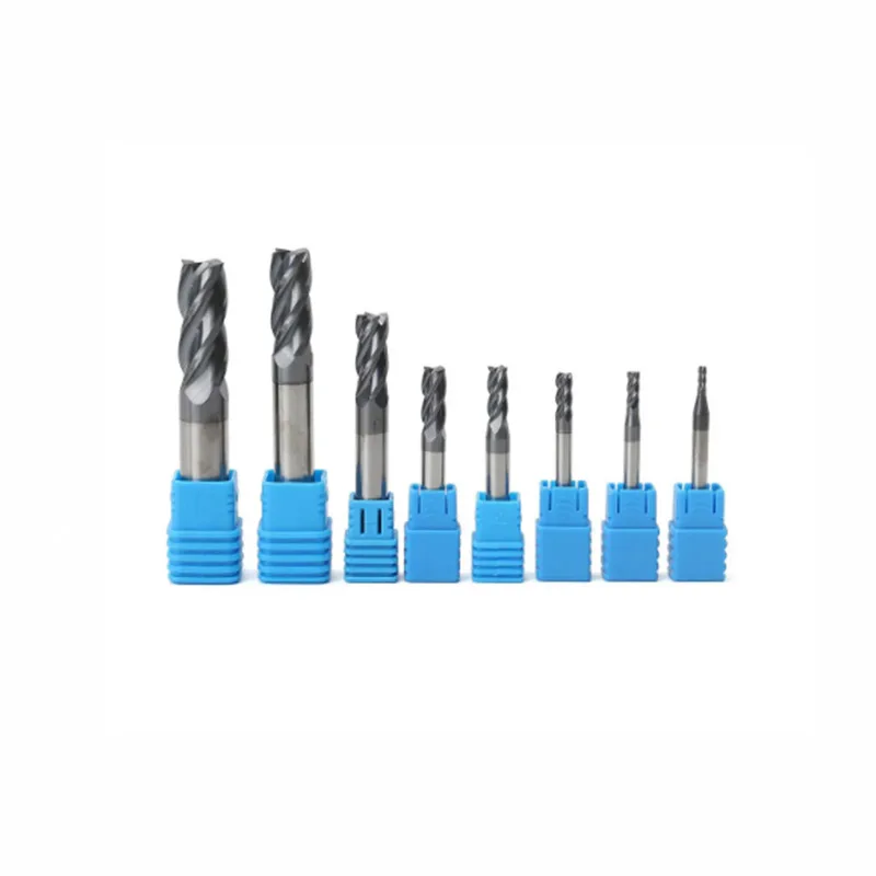 BIG SALE 8pieces 45-degree Tungsten Steel Milling Cutter 2-12MM 4-slot Carbide End Milling Cutter CNC Cutter