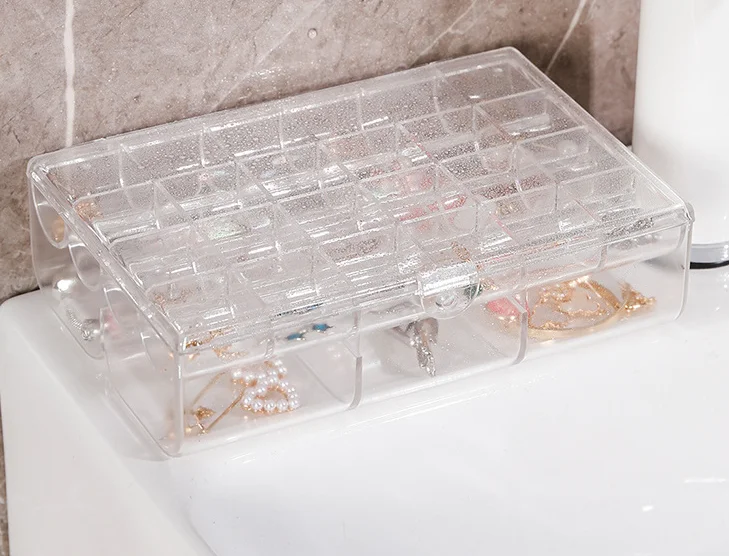 Amazon Hot Selling Dustproof Large Capacity Jewelry Storage Box with Cover
