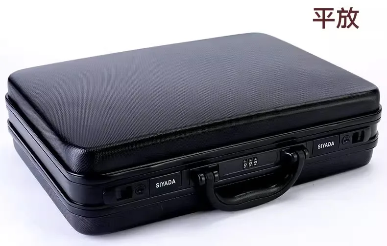 WETRUST 16' inch Black Dark Red Document Organizer Hard Case Storage Laptop Briefcase suitcase