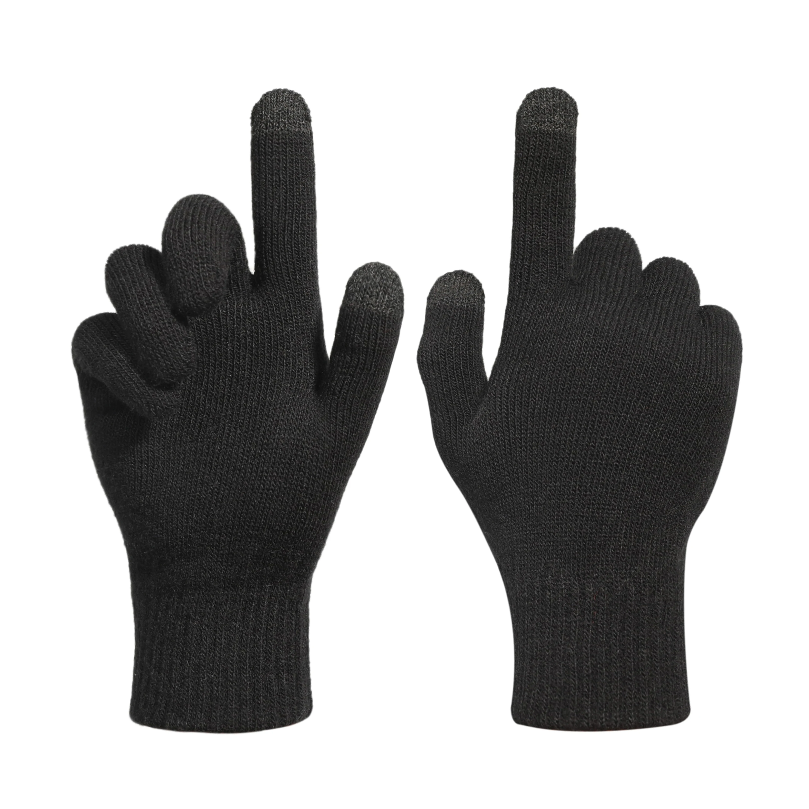 Оптовая продажа, женские зимние теплые перчатки для сенсорного экрана, уличные спортивные вязаные мотоциклетные перчатки для женщин