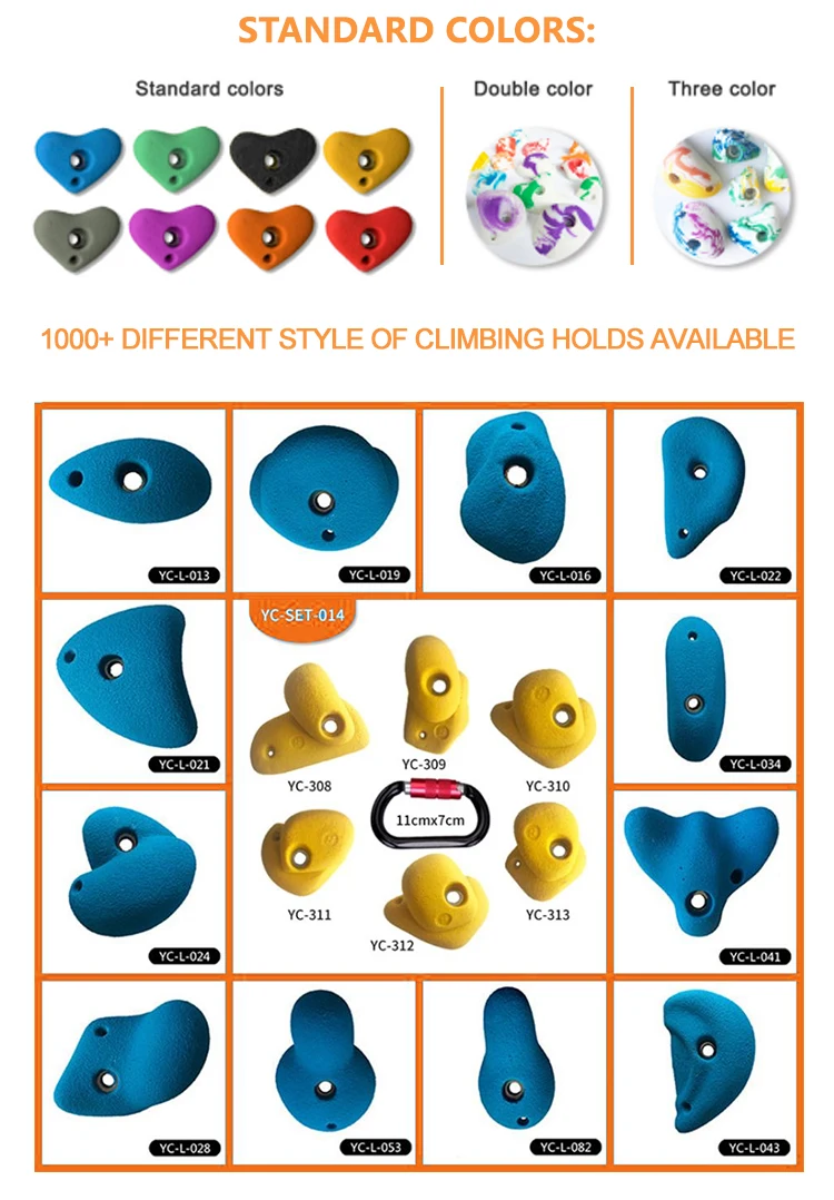 Quick delivery Rock Climbing Holds for Indoor/Outdoor use from directly factory