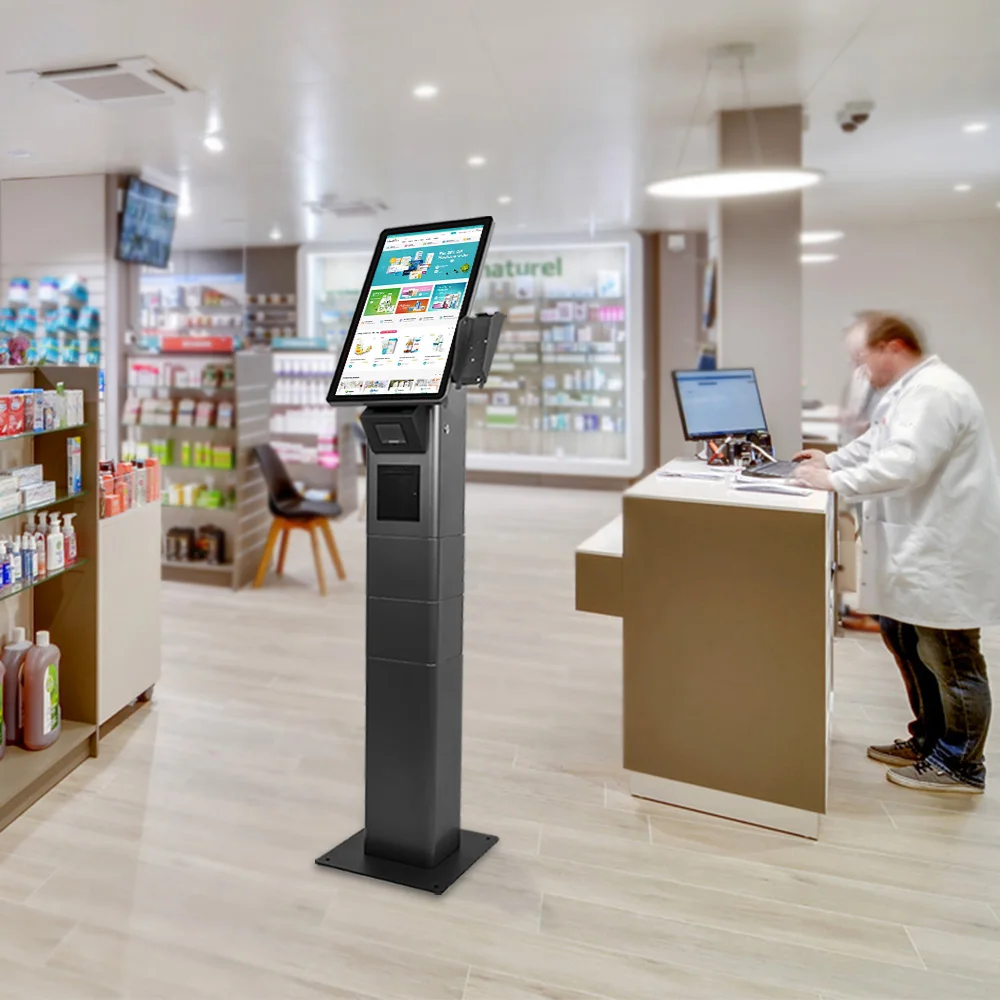 ЖК-дисплей с гибким экраном 21 5 ' селомн-киоски подставка для Nfc/rfid считыватель карт цифровой киоск заказа четырехъядерный SDK