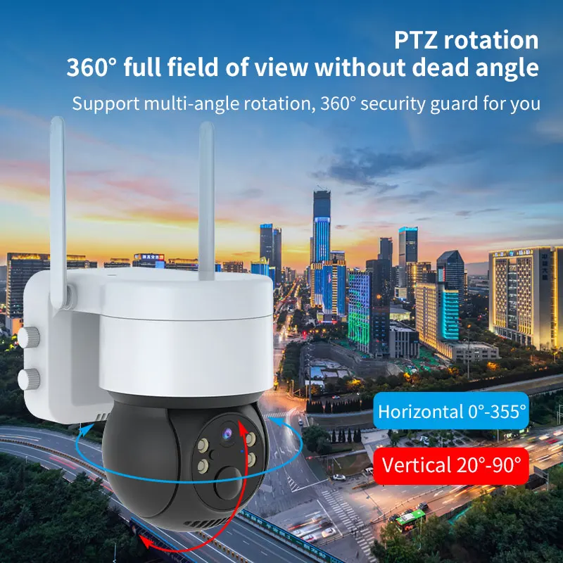 WiFi PTZ Camera Outdoor Wireless Solar IP Camera 1080P HD Built-in Battery Video Surveillance Camera Long Time Standby iCsee APP 4.jpg
